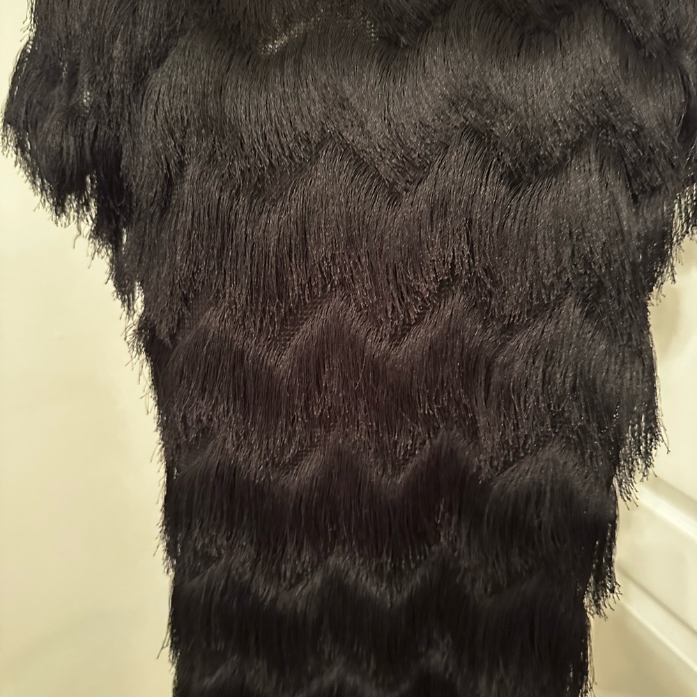Chic Black Fringe Dress